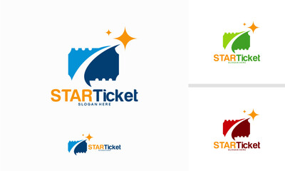 Star Ticket logo designs template