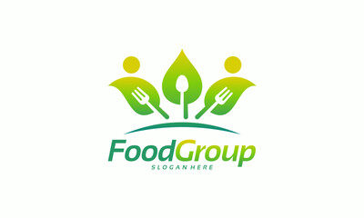 Healthy food group logo designs template