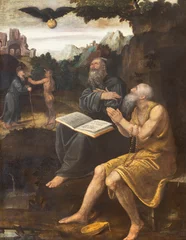 Selbstklebende Fototapeten Jesus Christus LODI, ITALY - MAY 21, 2025: The painting of scene from life of St. Antony the Abbot  in church Chiesa Beata Vergine Incoronata by Callisto Piazza (1529 - 1561).  © Renáta Sedmáková