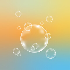 Water bubbles on a colored background.