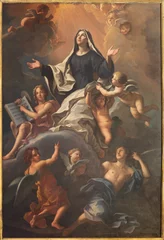 Fototapete PIACENZA, ITALY - MAY 20, 2025: The painting of St. Francesca Romana in the church Basilica di San Antonio by Giovanni Maria delle Piane - Mulinaretto (1660 – 1745). © Renáta Sedmáková
