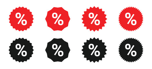 Discount icon, Percentage, finance percent offer tag, Shopping Sale label, promotion commission icons button, vector, sign, symbol, logo, Discount, percentage icon symbol on white background