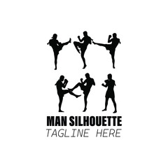 silhouettes of a men
