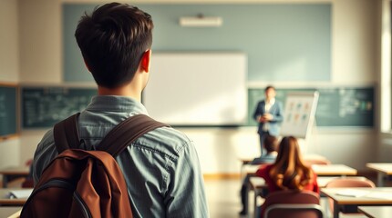 A college student was late for a small group to make up his grades.