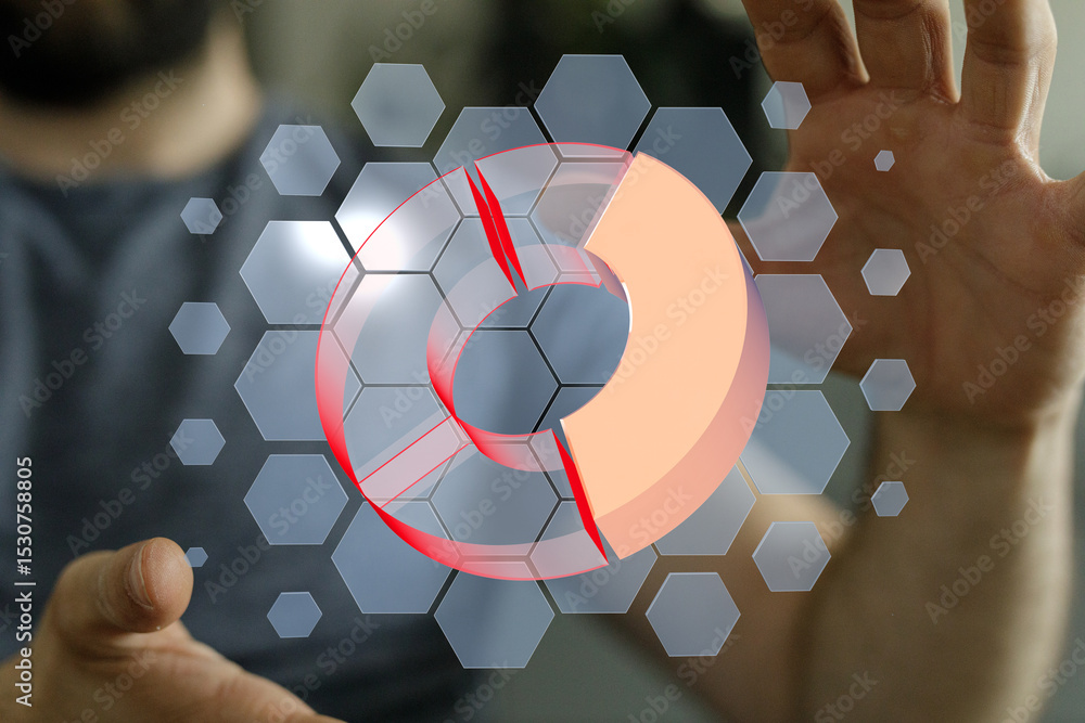 Aufkleber Modern business analytics dashboard.  Visualize data trends and insights.