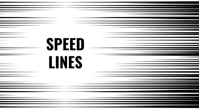 Abstract Black and White Speed Lines Background Design Graphic