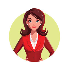 Confident Businesswoman Portrait in a Professional red Suit