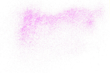 Pink glitter scattered flying, isolated on white, background and texture, clipping
