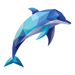 Polygonal dolphin jumping