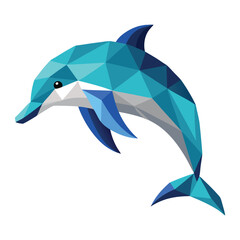 Polygonal dolphin jumping