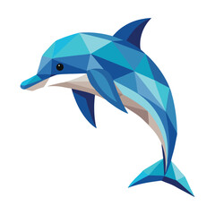 Polygonal dolphin jumping