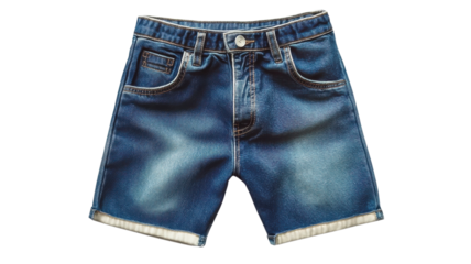 Denim shorts feature a classic design with a faded finish, ideal for warm weather outings or casual gatherings