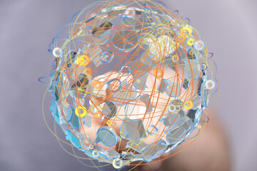 Abstract image of a global network, representing data connections and communication.