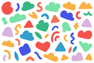 Abstract Kids Playful Organic Shapes Set