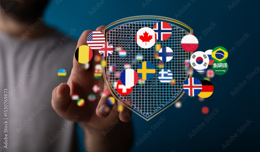 Aufkleber Secure your data with our robust, international cybersecurity solutions.  Protect your business globally.