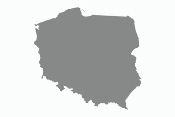 Flat Design Map of the POLAND – Vector Graphic for Print and Web (may contain provinces)