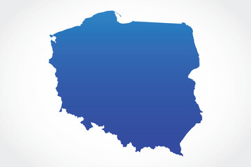 Flat Design Map of the POLAND &ndash; Vector Graphic for Print and Web (may contain provinces)