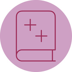 Obraz premium Book Sparkless In Fill Circle Icon