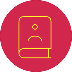 Book User  In Fill Circle  Icon