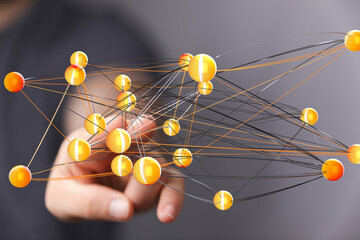 Abstract image of a network connection, representing global communication and collaboration.