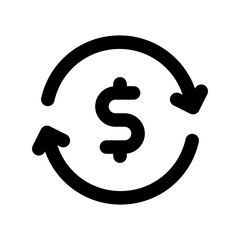 monthly recurring revenue line icon