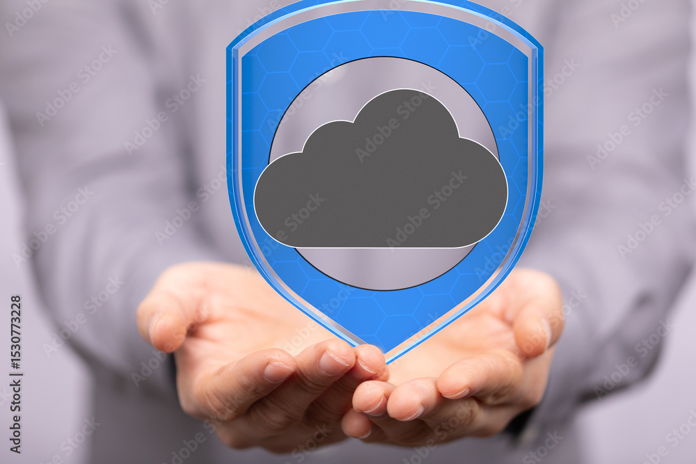 Aufkleber Ensuring your data's safety with robust cloud security measures.