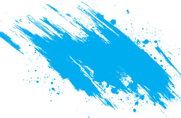 Abstract blue paint brushstroke diagonal texture on white background artistic grungy element for design projects and creative concepts