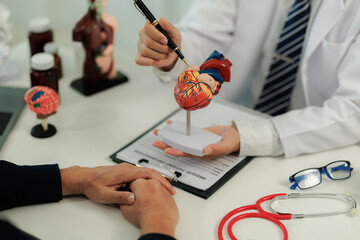 Patient with heart pain consulting a specialist to identify the cause and receive treatment...