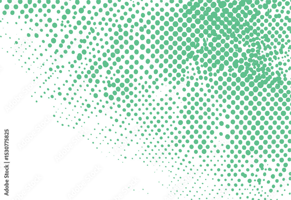 Aufkleber abstract halftone dot pattern design in teal green on white background for graphic design projects