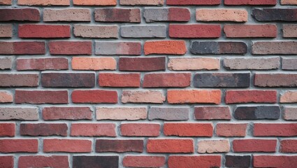 Obraz premium Brick wall texture, brickwall pattern background, spacious blank wall banner with copy space, urban design