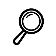 Minimal Black Line Magnifying Glass Icon for Search and Discovery