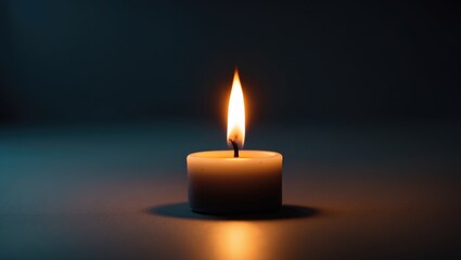 Candles flame glow resembles bokeh effects in the darkness.