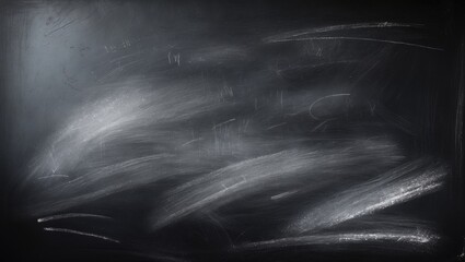 Chalk rubbed out on blackboard background with erased markings and smudges