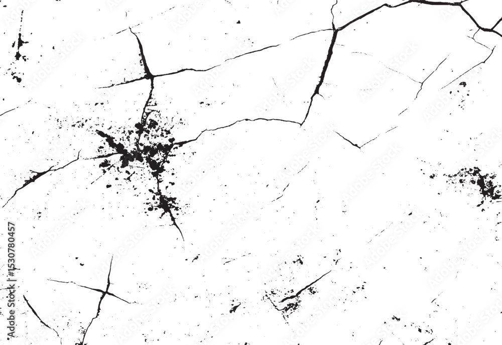 Poster grunge texture pattern featuring distressed cracks and speckled paint splatters perfect for adding a