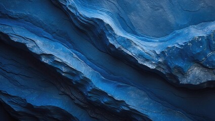 Naklejka premium Classic blue slate background or natural stone texture. Serving board close-up. 2020 color of the year. Colorful concept. Top-down view.