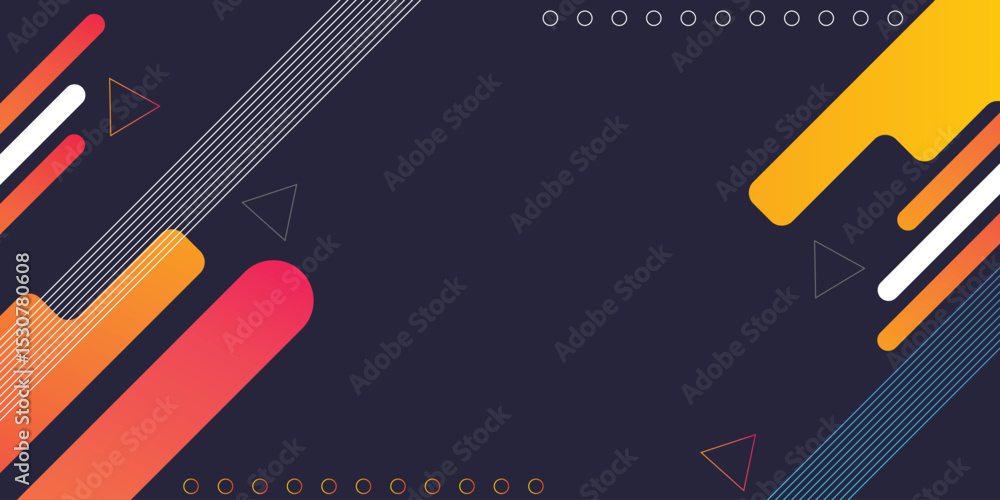 Poster modern abstract background with geometric shapes and gradient colors for presentation design and mar