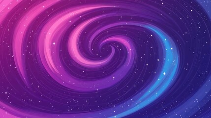 Abstract swirling galaxy design with pink, purple, and blue hues