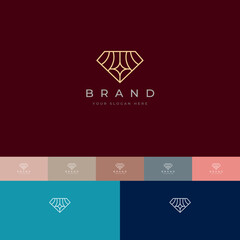 Luxury Diamond Logo Design for Premium Jewelry Branding | Fully Editable