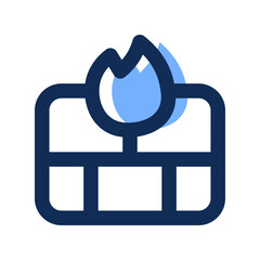 firewall filled line icon