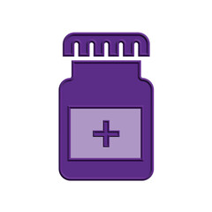 Medicine bottle icon design template