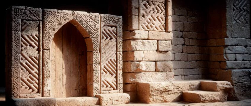 Ancient temple doorway with zentangle mandala carvings ancient temple doorway details ancient temple doorway carved with ancient temple doorway forms