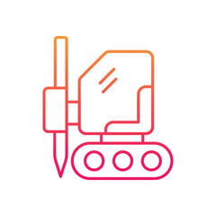 Pile Driver Vector icon