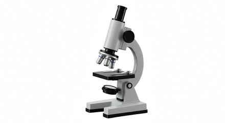 Professional light gray microscope