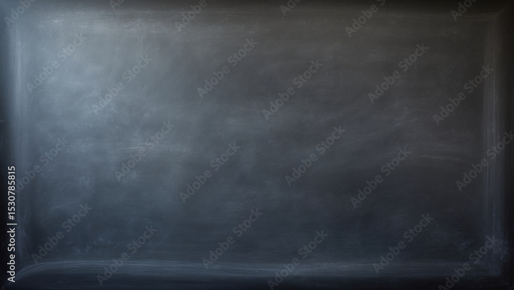 Aufkleber chalk rubbed off on blackboard, textured background with copy space for additional text and design.