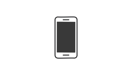 Minimal Smartphone Icon – Simple Mobile Phone Vector Illustration