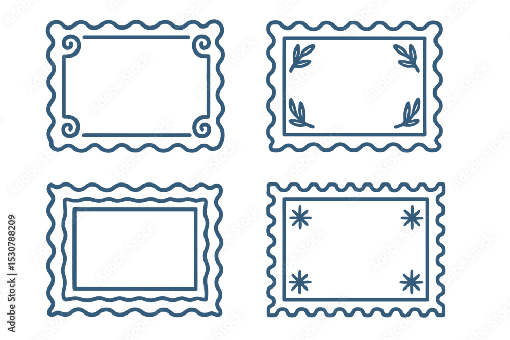 Poster Decorative frames with unique designs suitable for art and crafts projects in various styles