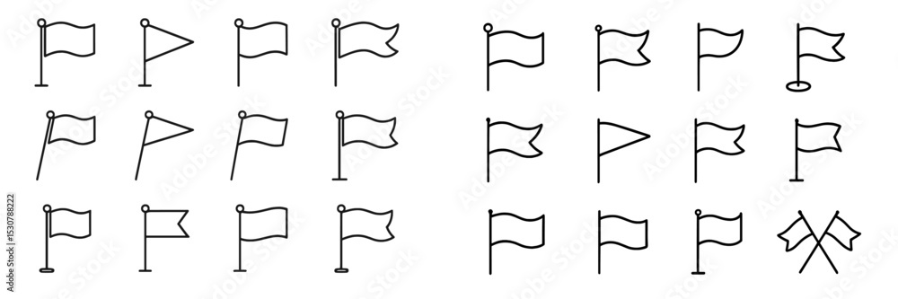 Leinwandbilder Various flag designs displayed in a grid pattern showcasing different shapes and styles, suitable for diverse applications and uses