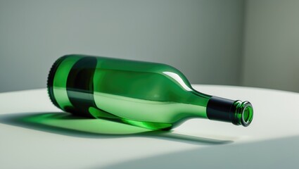 Wine bottle on a light-colored background