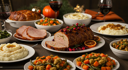 Thanksgiving Feast Table