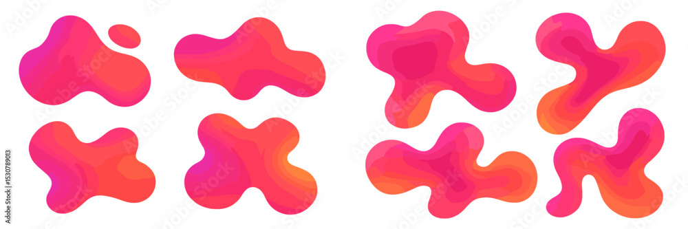 Aufkleber colorful abstract shapes create a vibrant design for digital art and backgrounds in various styles